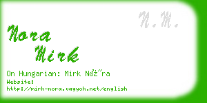 nora mirk business card